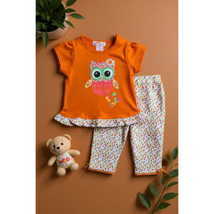 New Without Tags My Kids Baby Girl Outfit set Shirt Pants Size 12 months